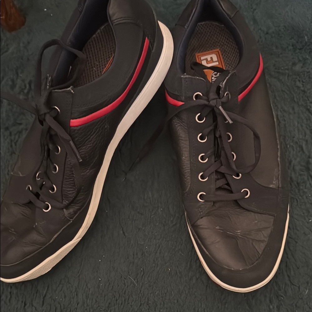 Fendi Black and Red Men's Sneakers
